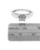 Diamond Cathedral Style Engagement Ring in White Gold