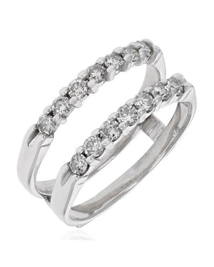 Diamond Ring Guard in White Gold