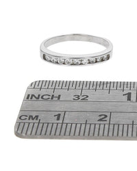 Round Diamond Band in White Gold