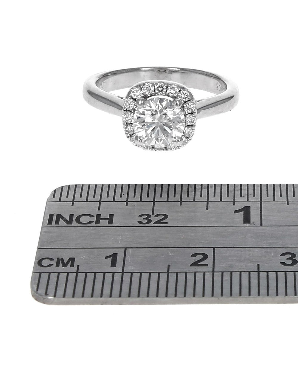 GIA Certified Round Brilliant Cut Diamond Solitaire Ring in 14KW