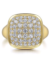 Gabriel & Co. Bujukan Collection Diamond Signet Ring