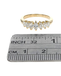 Marquise Diamond Roof Top Ring
