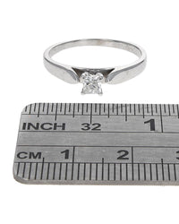 Diamond Solitaire Engagement Ring in White Gold