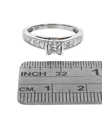 Princess Diamond Engagement ring in White Gold