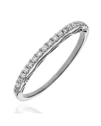 Diamond Etched Guard Ring in Platinum
