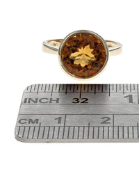 Citrine Solitaire Ring in Yellow Gold