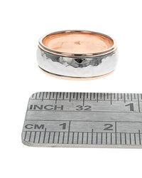 Hammered, Grooved Band Ring