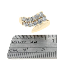 2 Row Diamond Bypass Ring