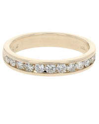 Channel Set Diamond Band in Yellow Gold