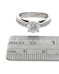 Cathedral Style Euro Shank Diamond Engagement Ring in White Gold