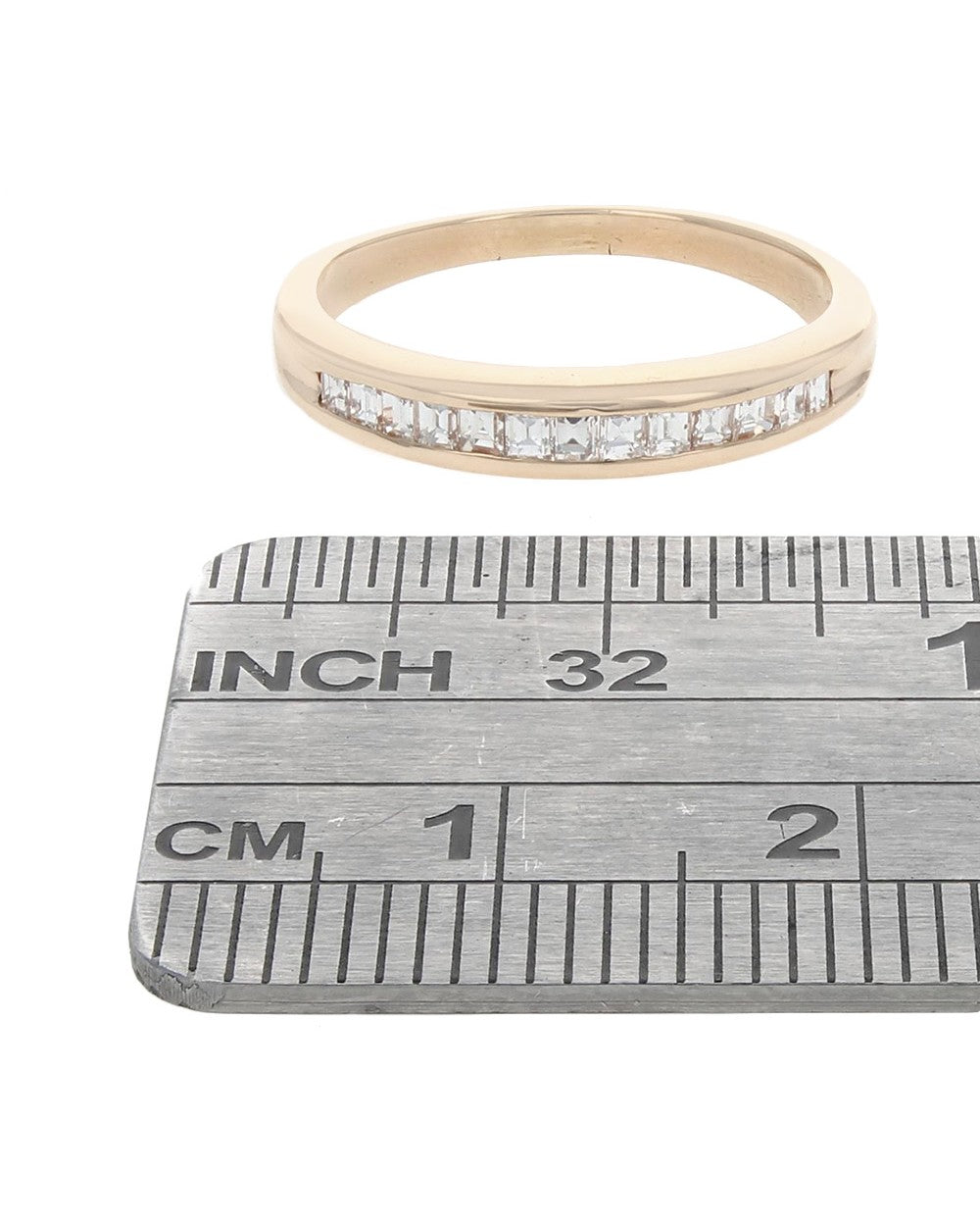 Baguette Diamond Wedding Band in Yellow Gold