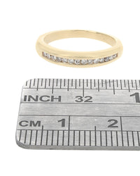 Diamond Tapered Ring in Yellow Gold