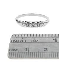 Four Stone Diamond Wedding Ring in White Gold