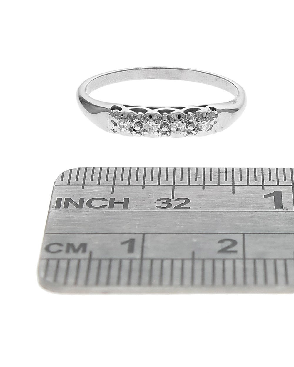Four Stone Diamond Wedding Ring in White Gold