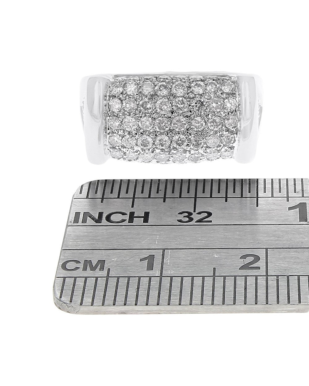 Pave Diamond Dome Style Ring in White Gold