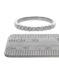 Round Diamond Band in White Gold