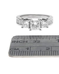 Princess Cut Diamond Engagement Ring in White Gold