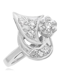 Diamond Open Cut Fashion Ring in White Gold