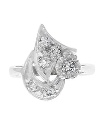 Diamond Open Cut Fashion Ring in White Gold