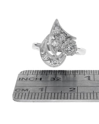 Diamond Open Cut Fashion Ring in White Gold