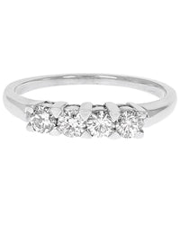 Round Diamond Wedding Ring in White Gold
