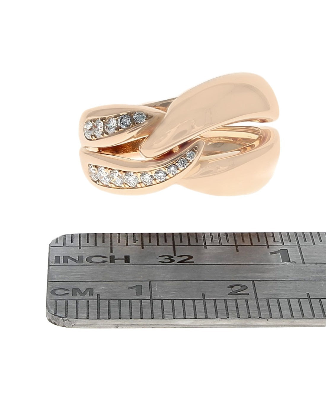 Chopard Diamond Entwined Ring in Rose Gold