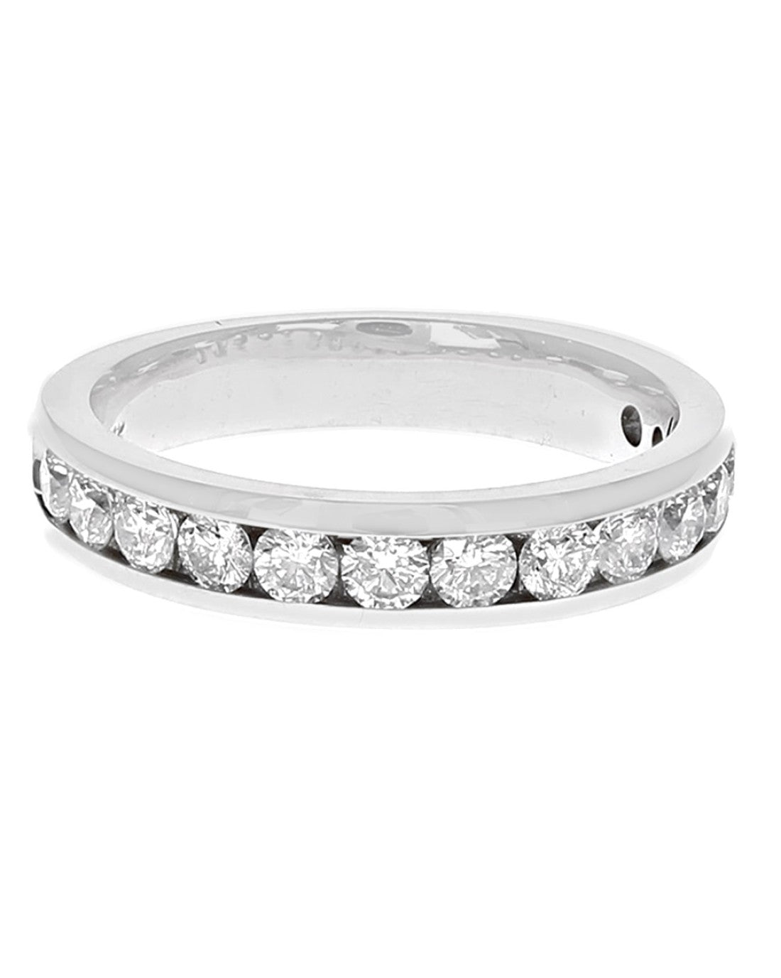 Gentlemans Diamond Band in White Gold