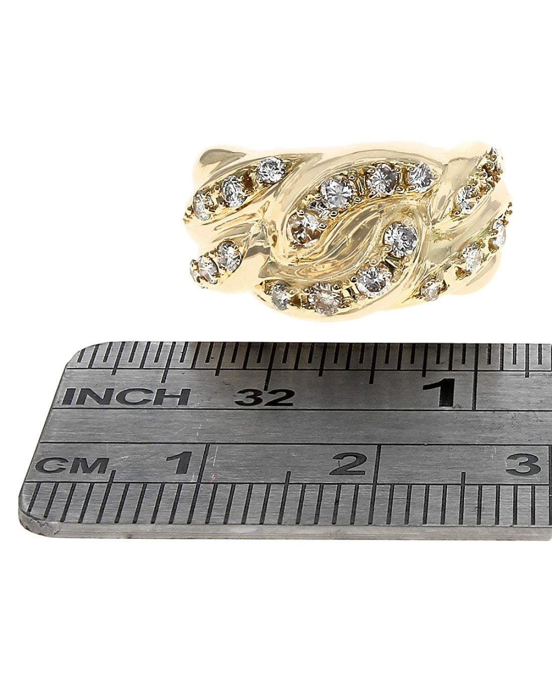 Diamond Chain Motif Tapered Band