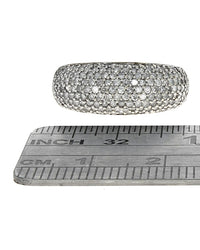 Pave Diamond Dome Style Ring in Yellow Gold