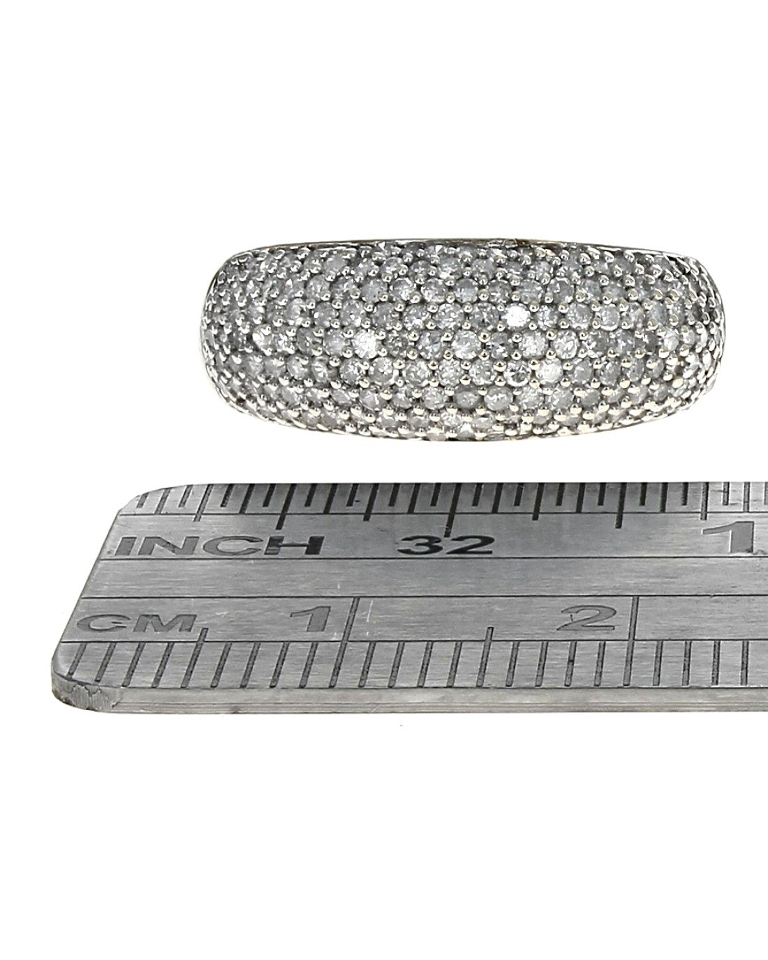 Pave Diamond Dome Style Ring in Yellow Gold