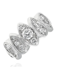 European Diamond Graduated Set Tapered Band