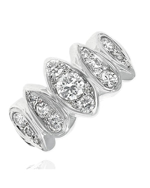 European Diamond Graduated Set Tapered Band