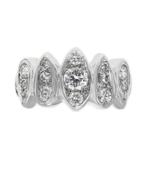 European Diamond Graduated Set Tapered Band