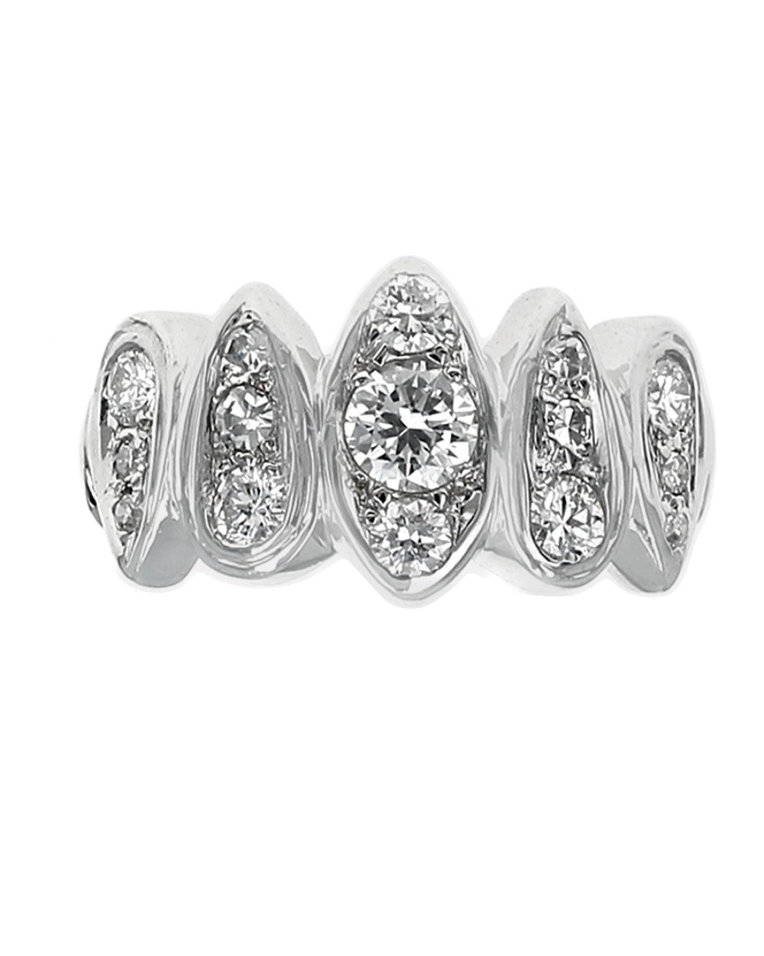 European Diamond Graduated Set Tapered Band