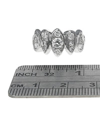 European Diamond Graduated Set Tapered Band