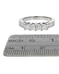 Princess Cut Diamond Ring in White Gold