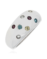Multi Color Diamond Dome Band