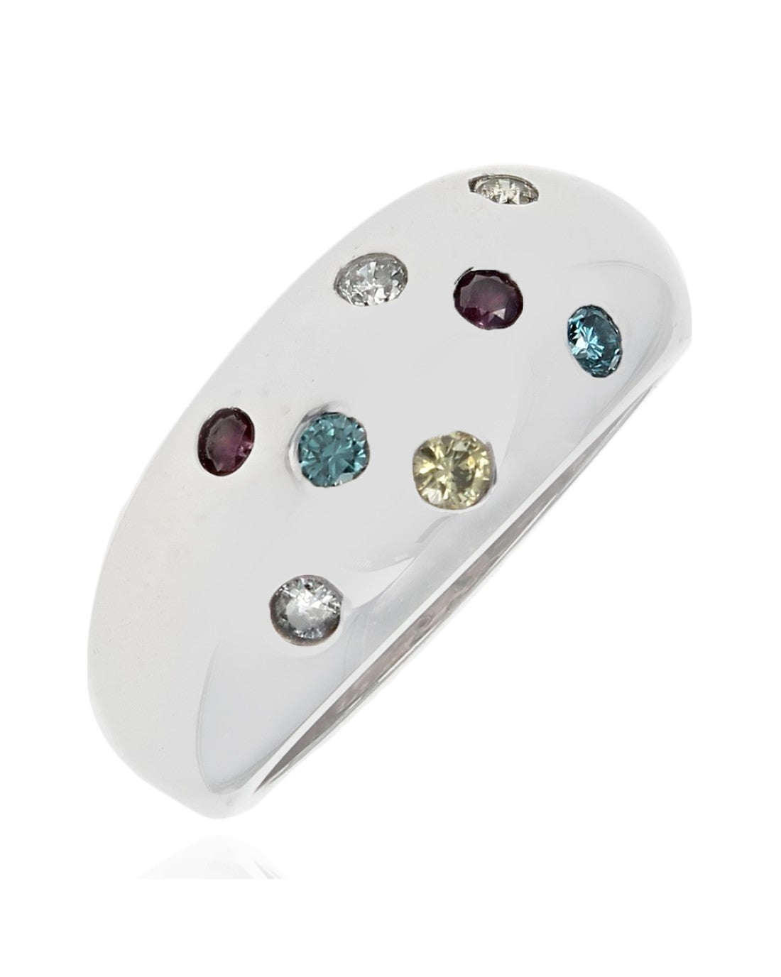 Multi Color Diamond Dome Band