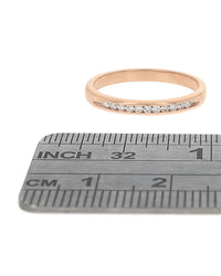 Diamond Wedding Band in Rose Gold