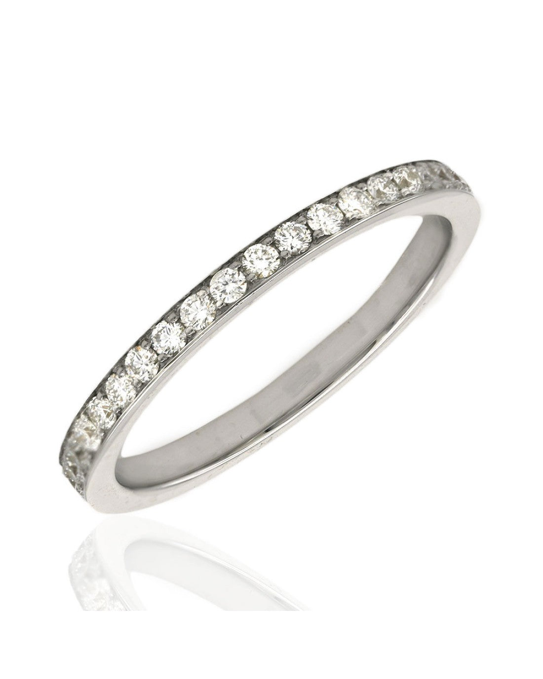 Round Diamond Eternity Band in White Gold