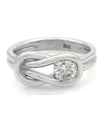 Diamond Solitaire Knot Ring