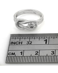 Diamond Solitaire Knot Ring