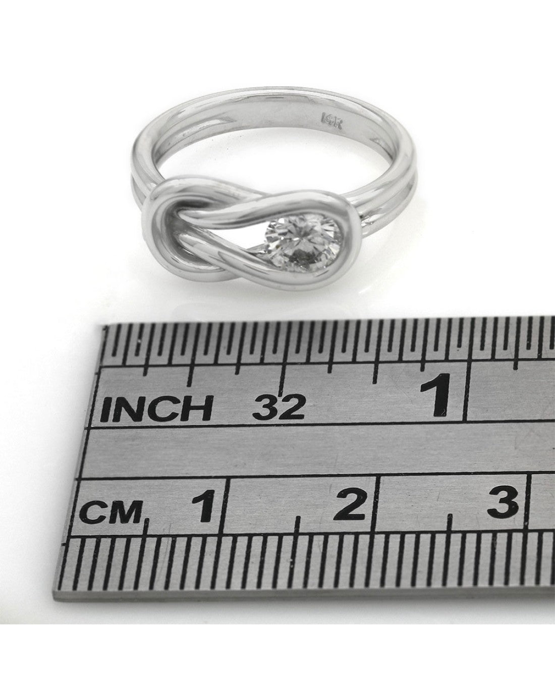 Diamond Solitaire Knot Ring