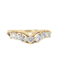 Diamond Chevron Guard Ring in Gold