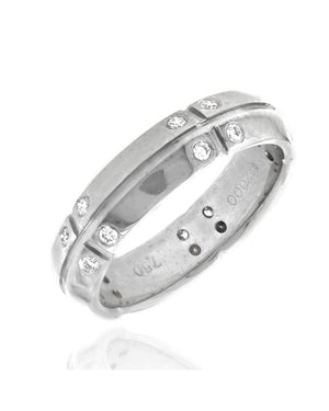 2000 Stream America Diamond Wedding Band in White Gold