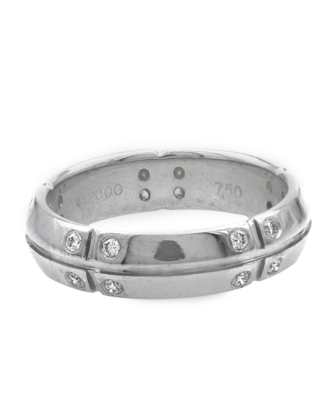 2000 Stream America Diamond Wedding Band in White Gold