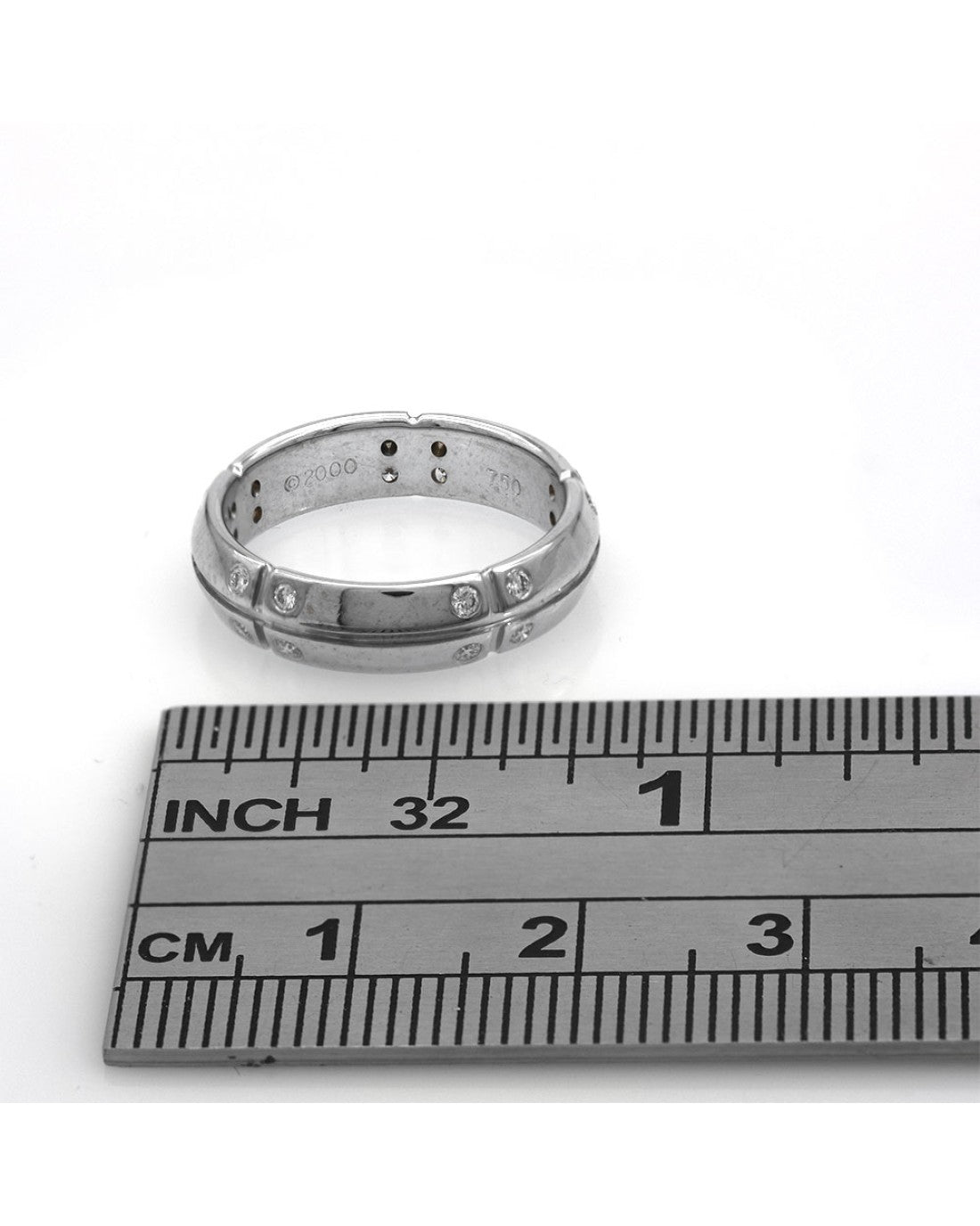 2000 Stream America Diamond Wedding Band in White Gold