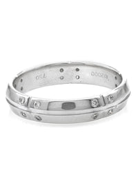 Gentlemen's 2000 Stream America Diamond Wedding Band in White Gold