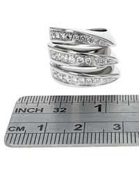 Fred of Paris 3 Row Diamond Wrap Around Ring