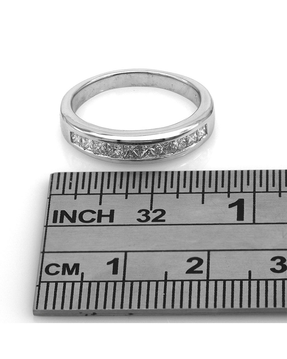 Princess Diamond Band in Platinum
